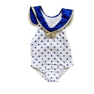 Vintage 90s Pacific Connections Nautical Swimsuit